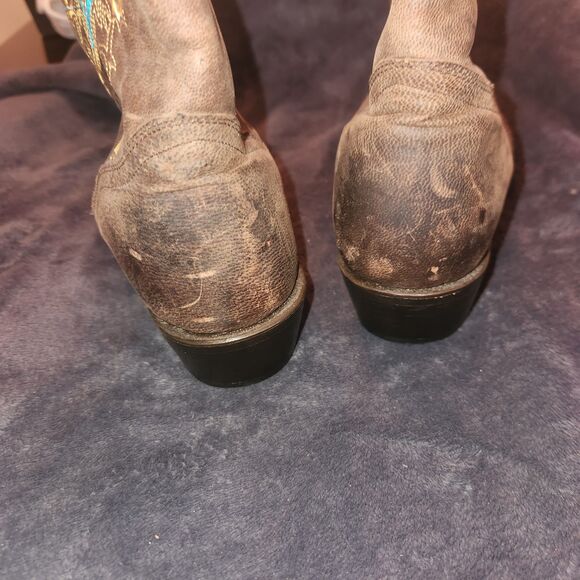 JB Dillion Genuine Goat Skin Western Size 9 Western Cowgirl JNW2308 Embroidery - Picture 6 of 11